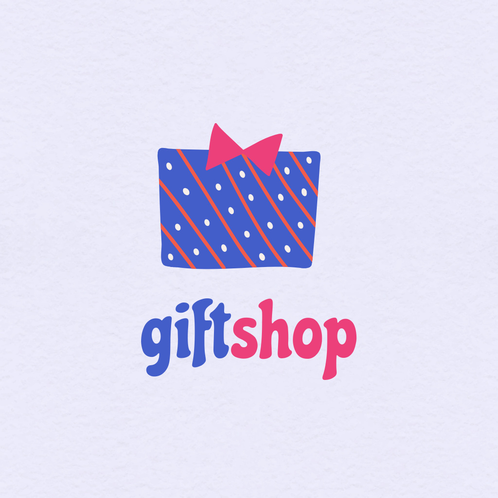 Ontwerpsjabloon van Logo 1080x1080px van Cute Gift Shop Ad