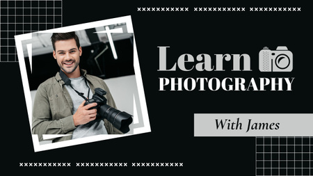 Learn Photography Video Youtube Thumbnail Design Template