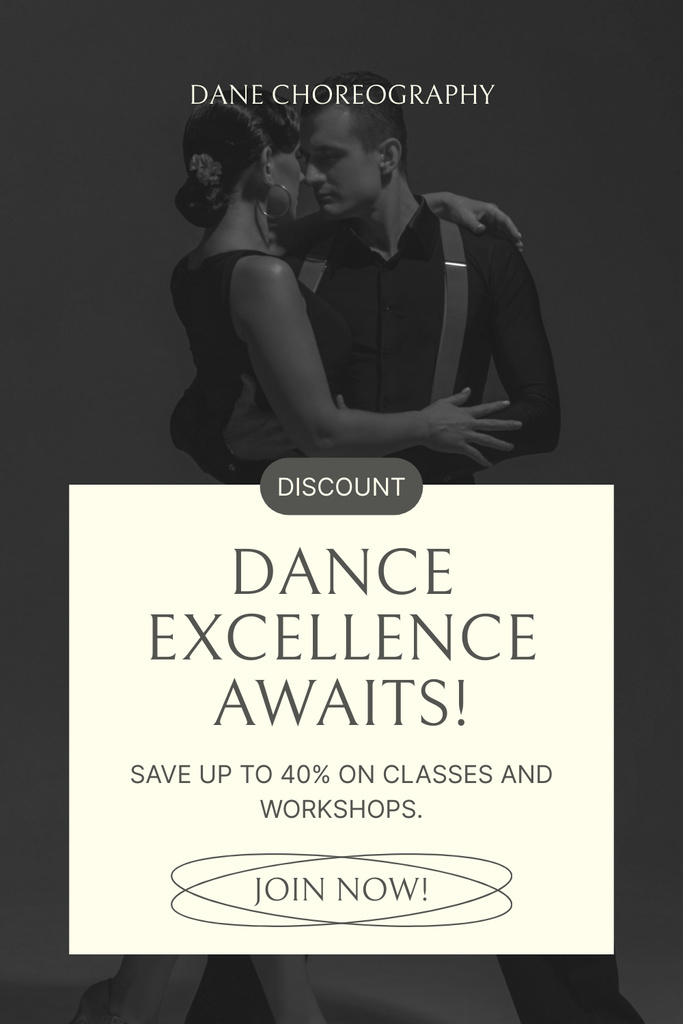 Improving Dance Excellence on Courses Pinterest Design Template