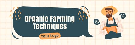 Description of Organic Farming Technique in Blog Twitter Design Template