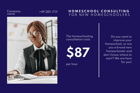 Ontwerpsjabloon van Flyer 4x6in Horizontal van Affordable Home Education Offer
