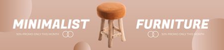Soft Stool on Minimalist Furniture Beige Ebay Store Billboard Design Template