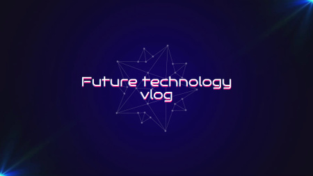 Tulevaisuuden tietotekniikan vlogi sinisellä YouTube intro Design Template