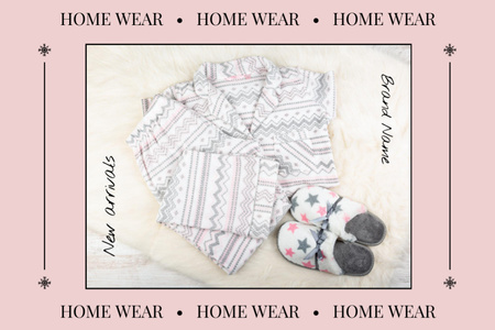 Winter Clothes for Home Postcard 4x6in Design Template