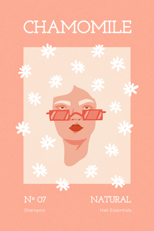Beauty Inspiration with Daisy Flowers Illustration Pinterest Design Template