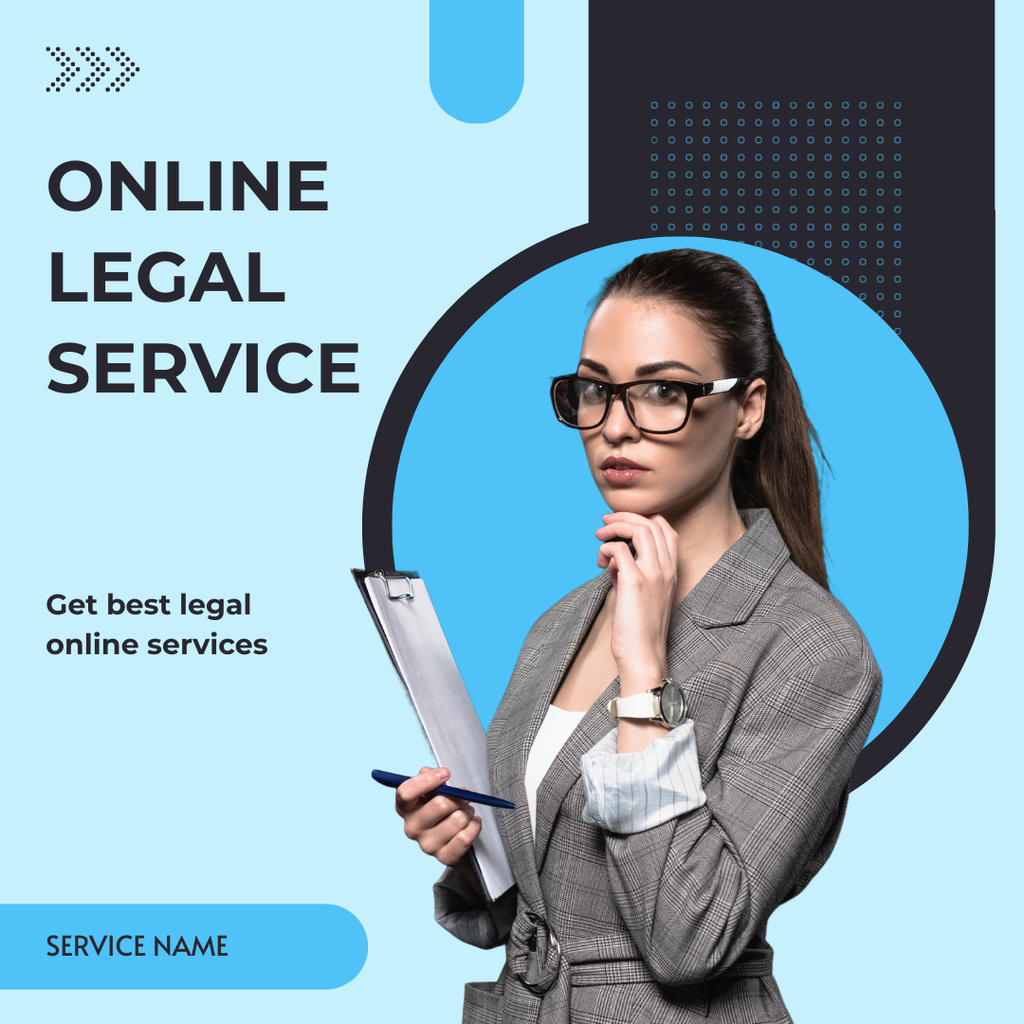 Designvorlage Online Legal Services Ad für Instagram