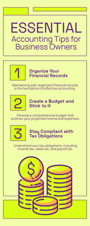 Accounting Tips for Business Owners Infographic Design Template