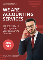 Offer of Accounting Services with Confident Businessman