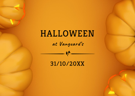 Halloween Celebration with Pumpkin Lanterns Flyer 5x7in Horizontal Tasarım Şablonu