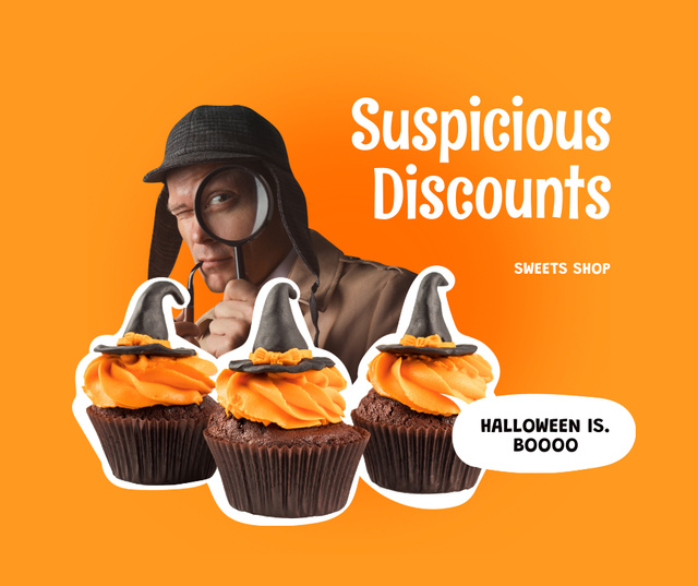 Designvorlage Funny Promotion of Sweets Shop für Facebook