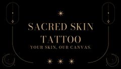 Skin Tattoos Offer With Slogan And Moon