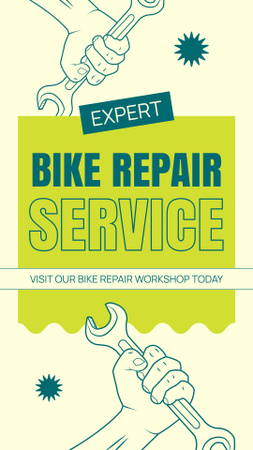 Ontwerpsjabloon van Instagram Story van Bicycles Maintenance Expert Services