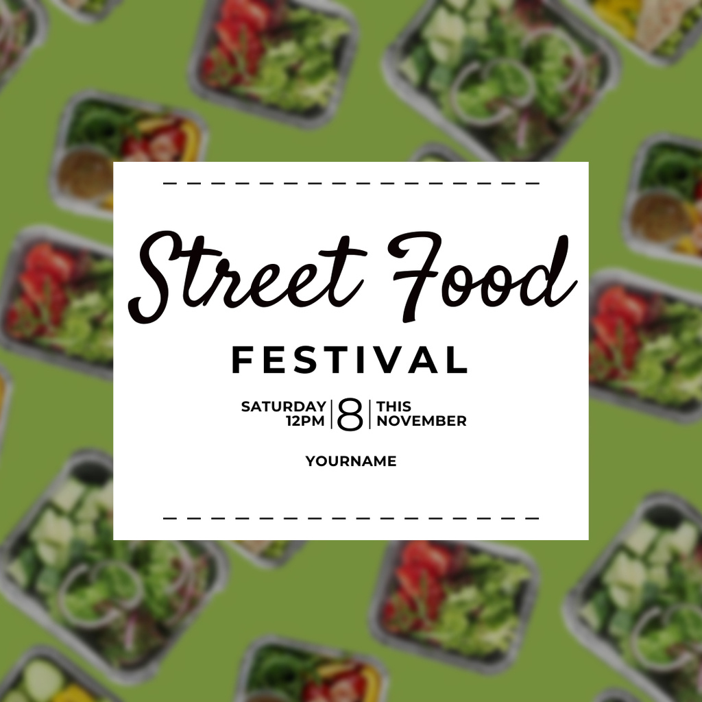 Festival Ad with Various Food Instagram – шаблон для дизайну