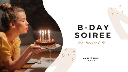 Company Birthday celebration FB event cover Design Template