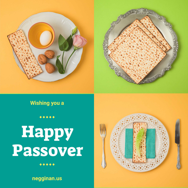 Happy Passover dinner Instagramデザインテンプレート
