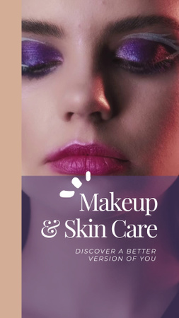 Designvorlage Bright Makeup And Skin Care Offer für TikTok Video