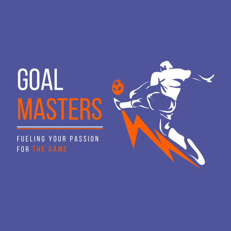Plantilla de diseño de Emocionante promoción de juegos de fútbol con eslogan Animated Logo 