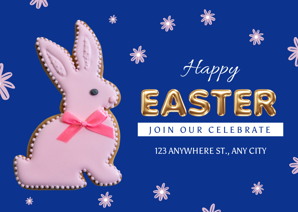 Template di design Happy Easter Wishes Card