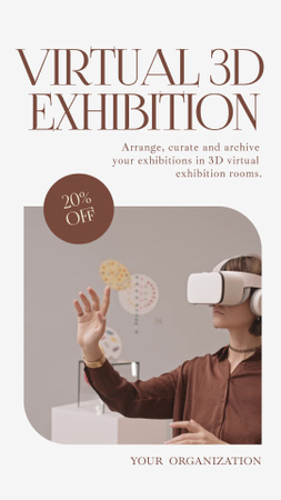 Designvorlage Virtual Exhibition Announcement für TikTok Video