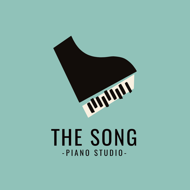 Piano Studio Advertisement Logoデザインテンプレート
