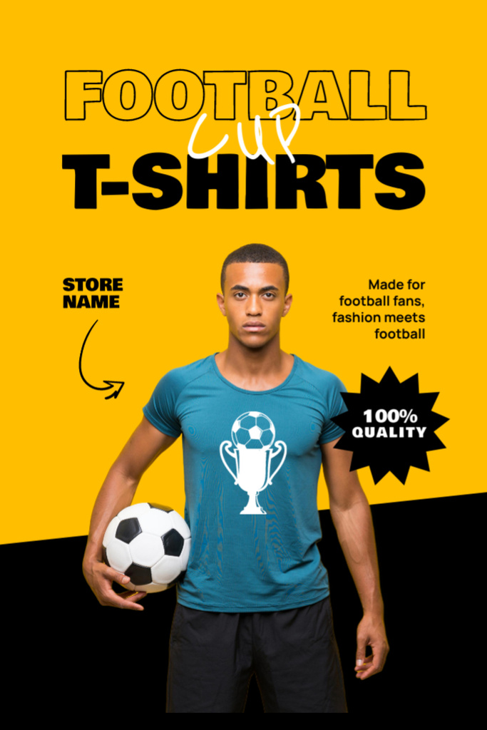 Football Team Cloth Sale with Footballer Flyer 4x6in – шаблон для дизайна
