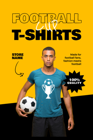 Football Team T-Shirts Sale Flyer 4x6in Design Template