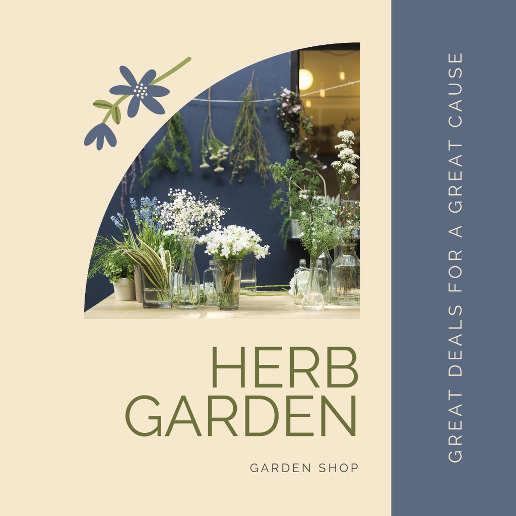 Designvorlage Garden Shop Ad für Instagram