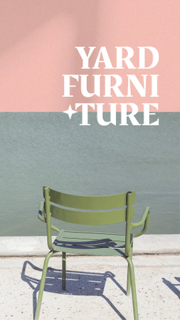 Yard Furniture Offer with Stylish Chair Instagram Story Šablona návrhu