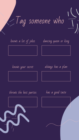 Form to tag someone Instagram Story Design Template