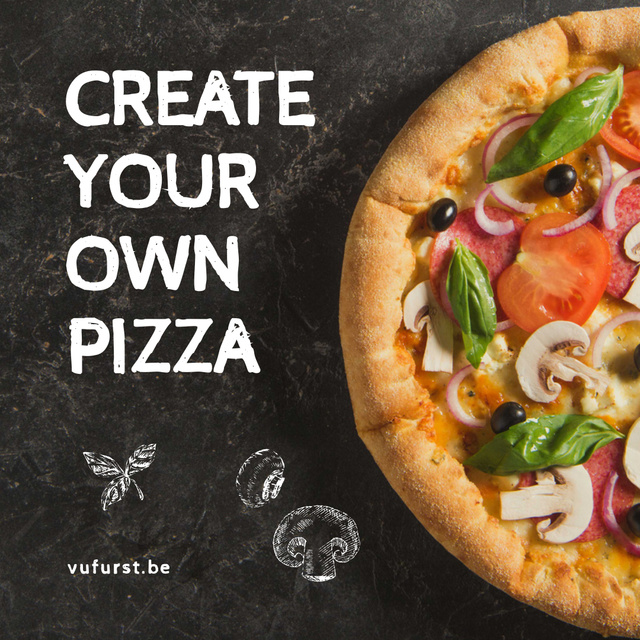 Italian Pizza menu promotion Animated Post Tasarım Şablonu