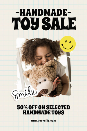 Discount on Selected Handmade Toys Pinterest Design Template
