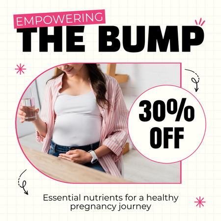 Essential Nutrients for Pregnant Women at Discount Instagram Design Template