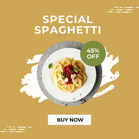 Italian Spaghetti Special Discount Instagram Šablona návrhu