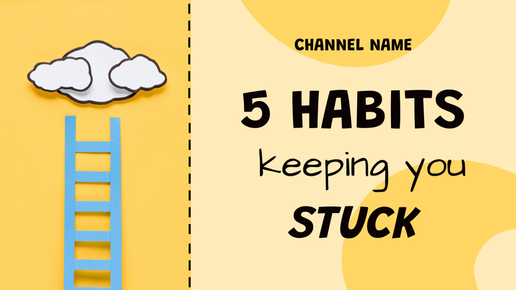 5 Habits Keeping You Stuck Youtube Thumbnail Πρότυπο σχεδίασης