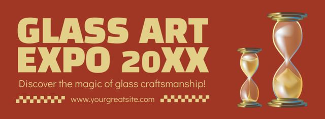 Glass Art Expo Announcement Facebook cover Design Template
