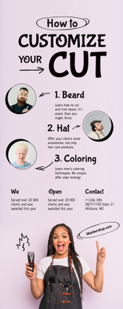 Hairstylist with Tools Infographic Design Template