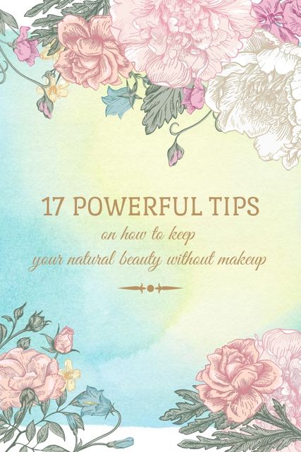 Designvorlage Beauty Tips Tender Flowers Frame für Tumblr