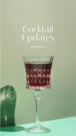 Plantilla de diseño de Glass of Wine on Table Instagram Story 