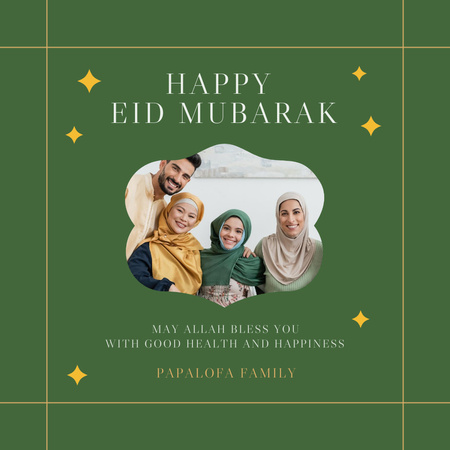 krásné ramadánské pozdravy s rodinou Instagram Šablona návrhu