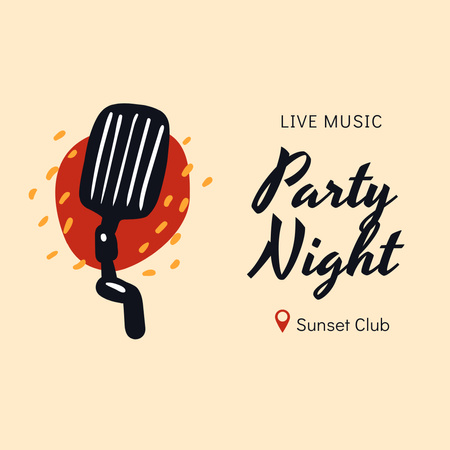 Designvorlage Fantastische Partynacht-Event-Ankündigung im Club für Instagram