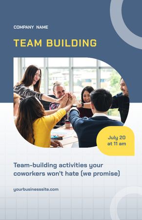 Plantilla de diseño de Anuncio de actividad de Team Building con compañeros de trabajo Invitation 5.5x8.5in 
