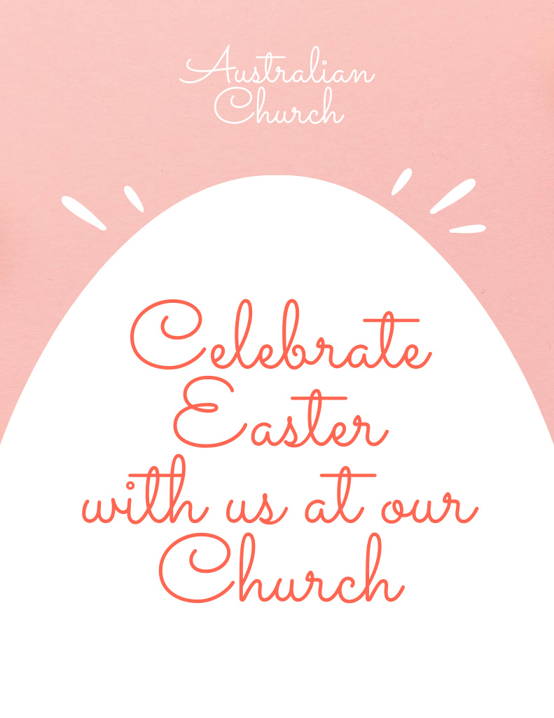 Platilla de diseño Church Easter Celebration in Pink Flyer 8.5x11in