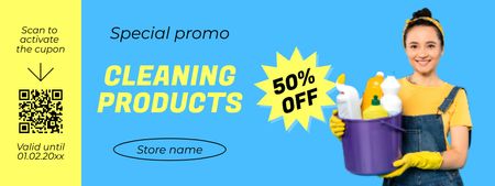 Cleaning Products Special Promo Coupon Design Template