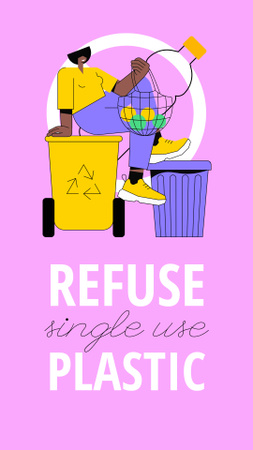 Plastic Pollution Awareness Instagram Video Story Design Template