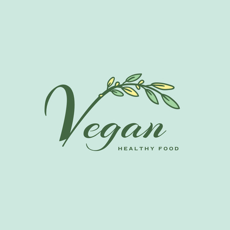Healthy Food Ad Logo Tasarım Şablonu