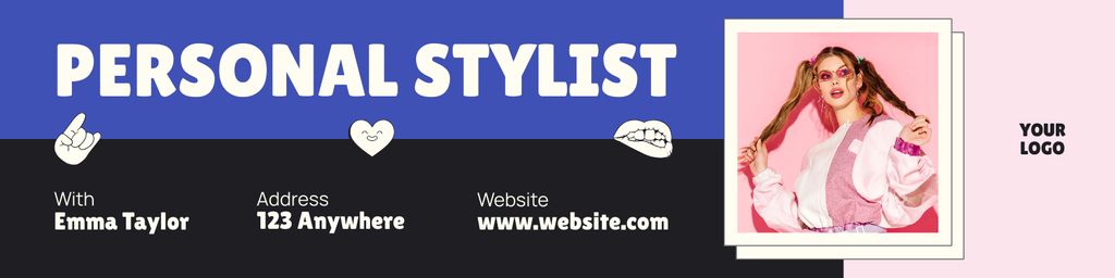 Designvorlage Personal Stylist for Young Women für LinkedIn Cover