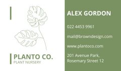 Plant Nursery Assistant Manager Card