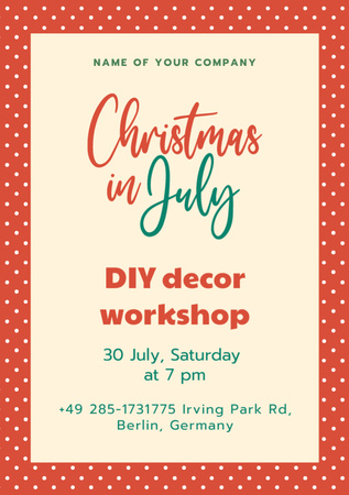  Happy Couple Celebrating Christmas in July Flyer A7 Design Template