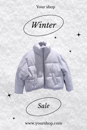 Sale Of Warm Jackets in Our Shop Postcard 4x6in Vertical Design Template