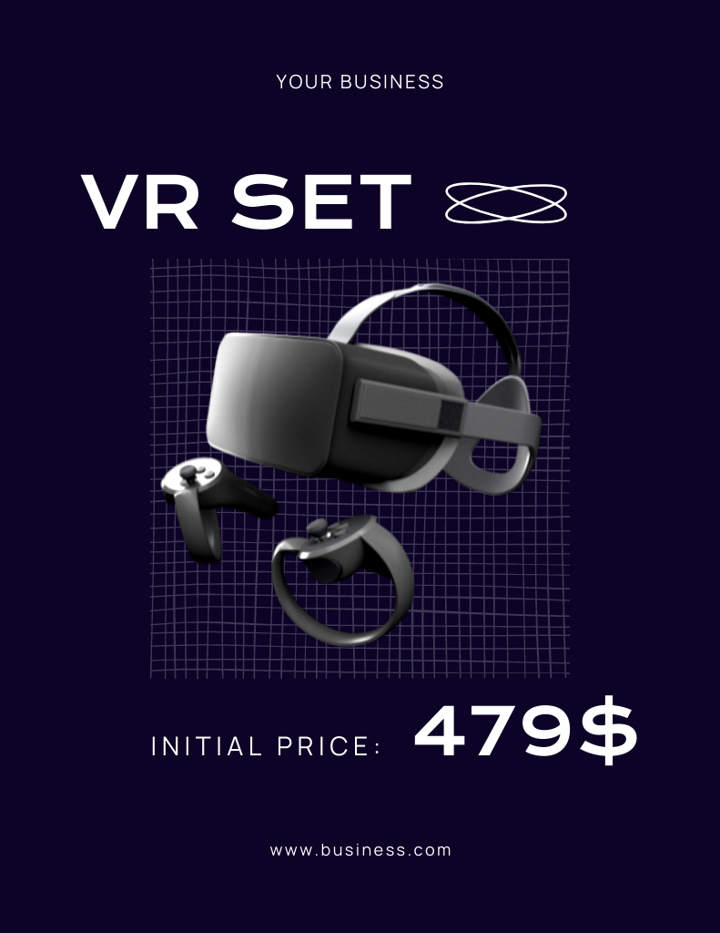 Sale Offer of Virtual Reality Set Poster 8.5x11in Design Template